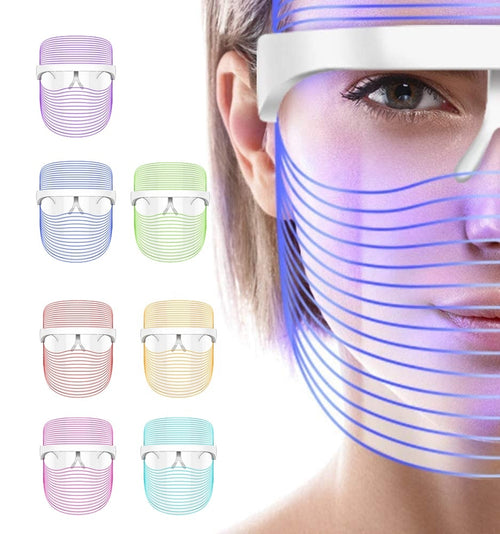 7 Color LED Light Therapy Face Mask - Front View